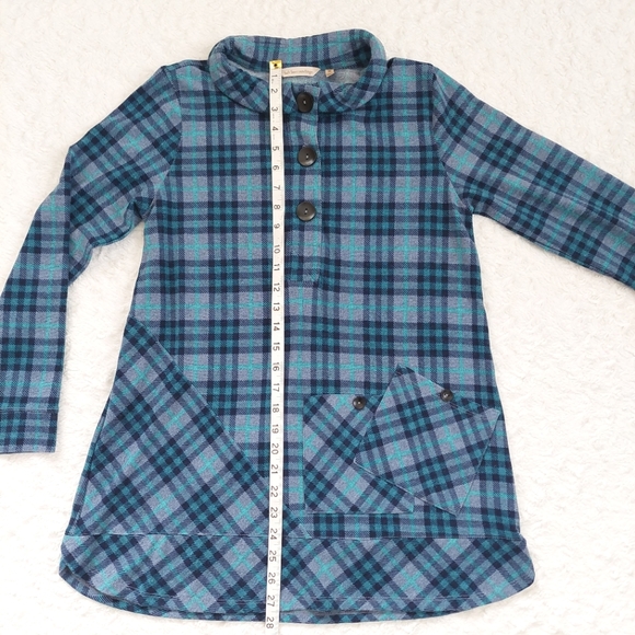 NWT Soft Surroundings Brynn Tunic Blue Plaid Flannel - Size XS - Picture 5 of 10